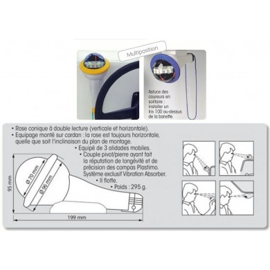 STEERING- AND BEARING COMPASS FLOATING AND REMOVABLE RIS 100 YELLOW