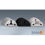 LISTON BINO PVC NOIR PROFILE 40 MM - 16 M
