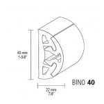 PROFILO PARABORDO PVC NOIR PROFILE RADIAL 40 MM - 16 M