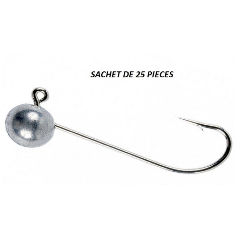 10 GR LONG SHANK ROUND JIGHEAD - PACK OF 25