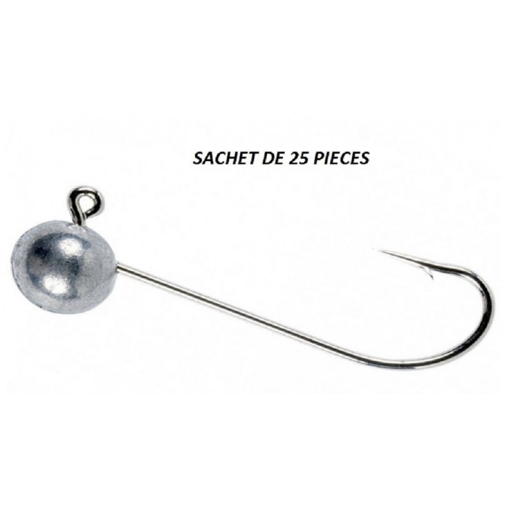 10 GR TESTA PIOMBO TONDA GAMBO LUNGO - CONFEZIONE DA 25