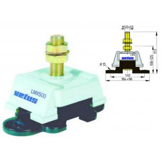 Support moteur Silent-bloc flexible in-bord, type L