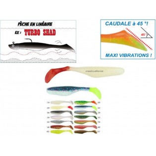 GLOW / FIRE TAIL - TURBO SHAD 10 CM - 4"