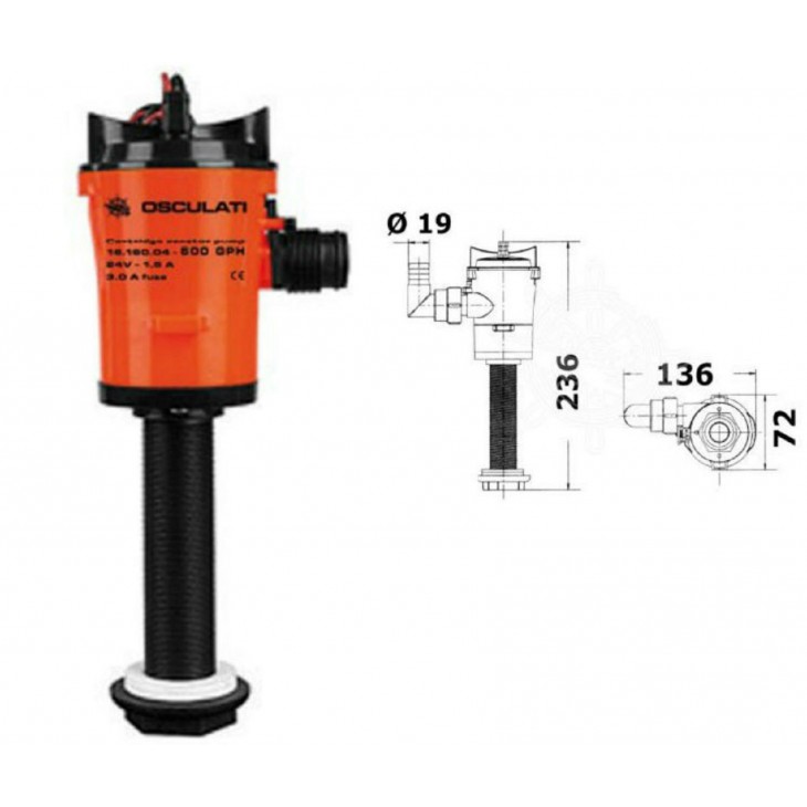 FISH LIVEWELL AERATION PUMP - INLINE PARTITION