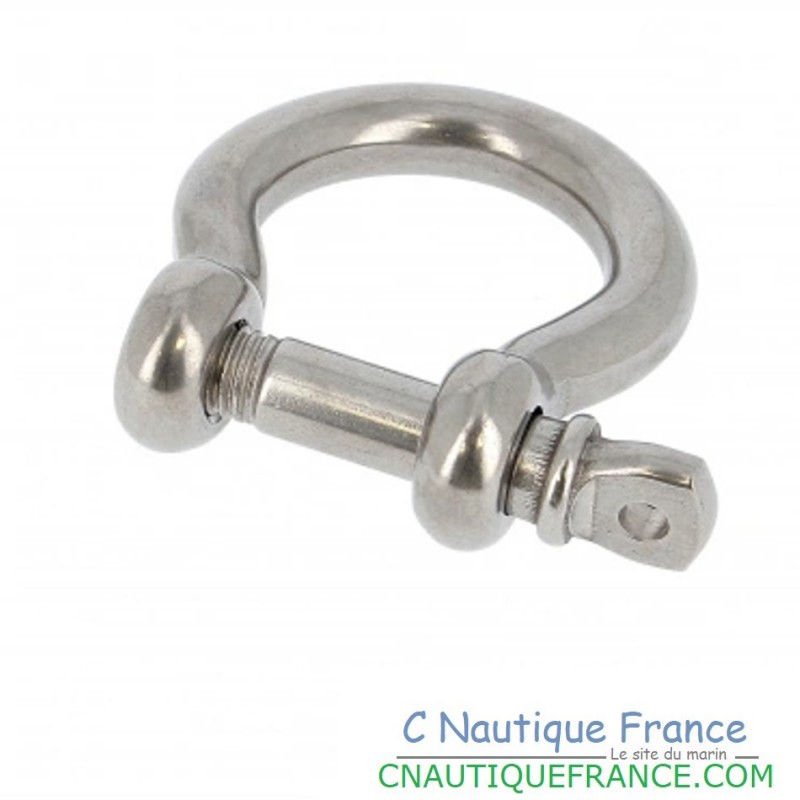 Stainless steel bow shackle