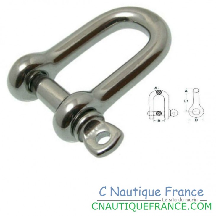 Manetta d'acciaio inox 316 forgiata, finitura lucida a specchio, resistente e durevole. Ideale per applicazioni marine.