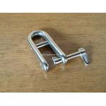 Shackle with snap closure and stopper