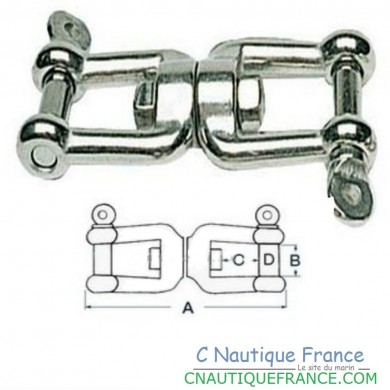 Swivel with two stainless steel shackles