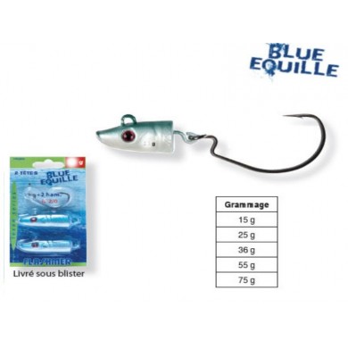 Articulated Lead Head Blue Equille - Blister of 2