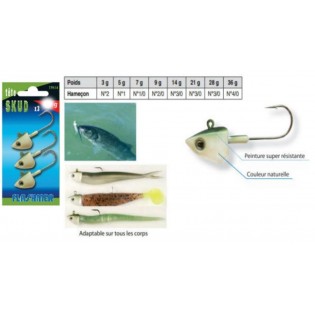 TETE PLOMBEE "SKUD" Blister de 3