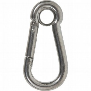 MOUSQUETON A OEIL INOX POLI