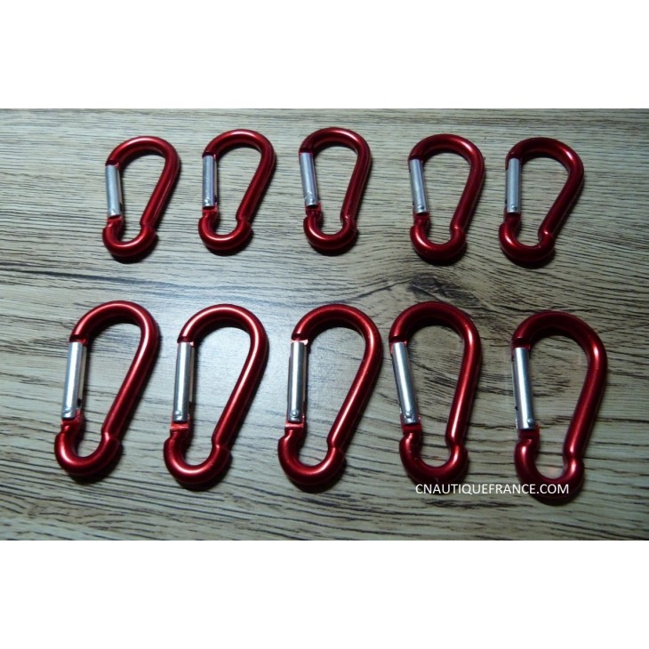 SET OF 10 LIGHTWEIGHT ALLOY CARABINERS