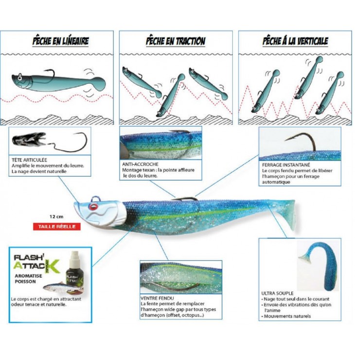 BLUE SHAD 15 cm - DOS BLEU