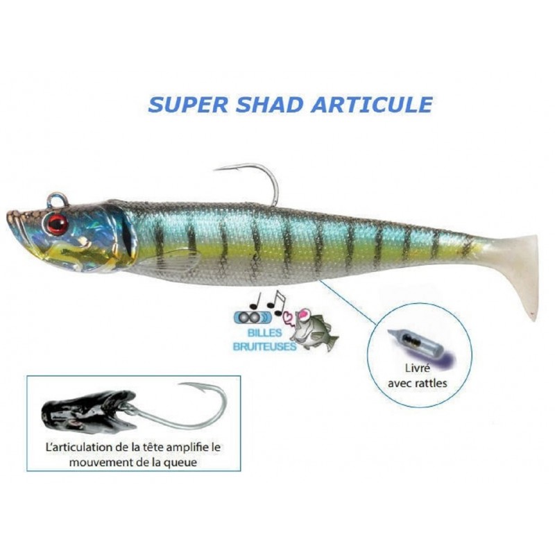 10 cm 37 g Super Shad Articolato Flashmer Sgombro