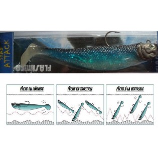 LEURRE SOUPLE SHAD ATTACK BLEU NACRE - FLASHMER