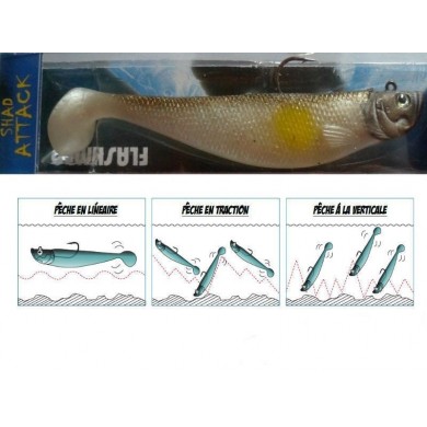 15 cm 66 g SHAD ATTACK SMELT SOFT LURE WITH FLASHMER RIG