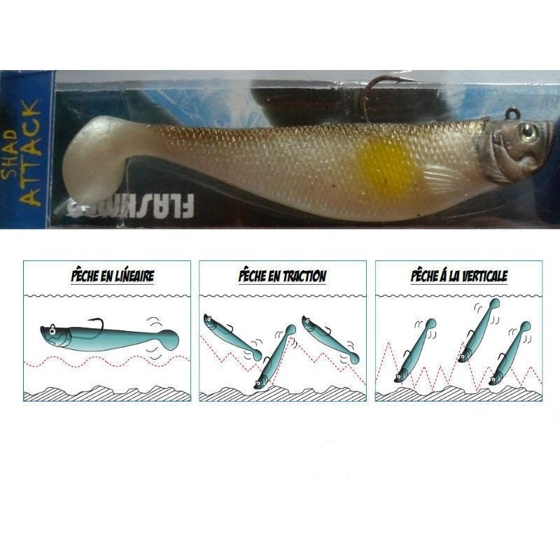 15 cm 66 g SHAD ATTACK SMELT SOFT LURE WITH FLASHMER RIG