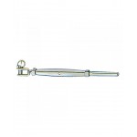 Stainless steel turnbuckle with fixed jaw and swage end