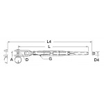 Articulated chain stopper and crimping ferrule