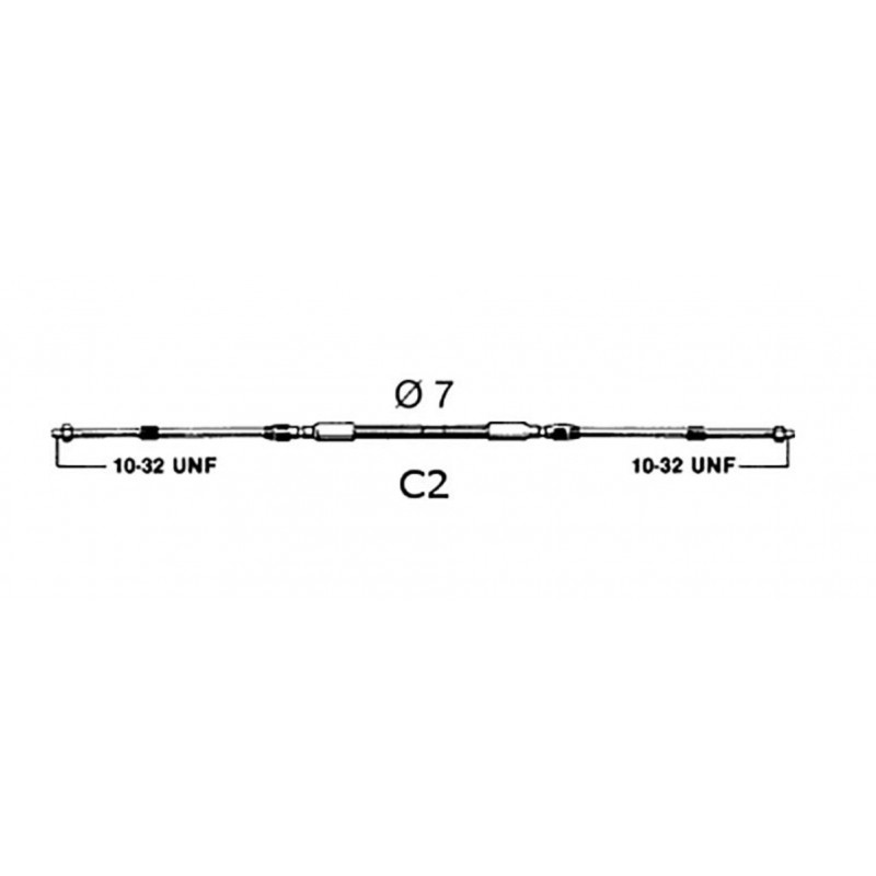 C2 STEERING CABLE OUTBOARD MOTOR