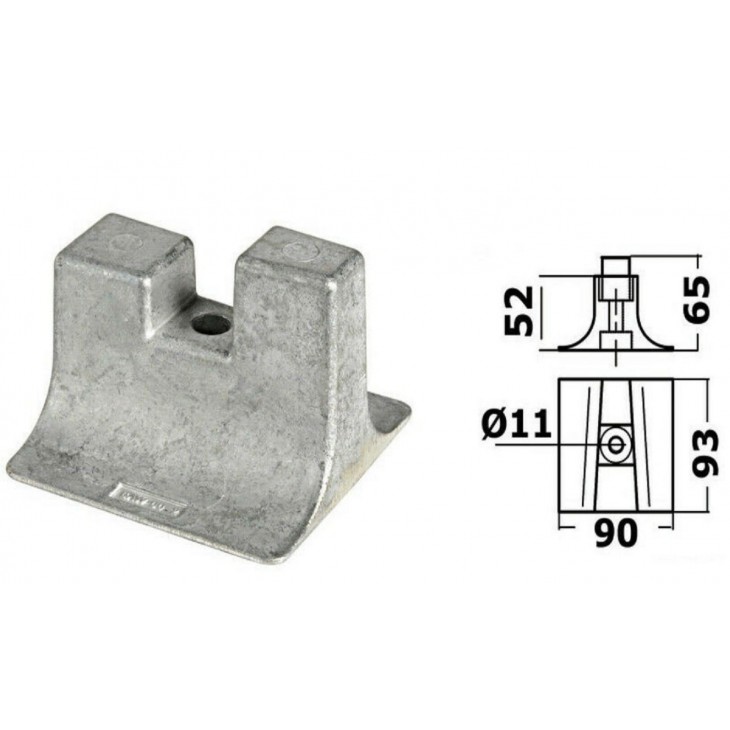 F300 F350 ANODO ALU PER PIEDE DI MOTORE YAMAHA 6AW