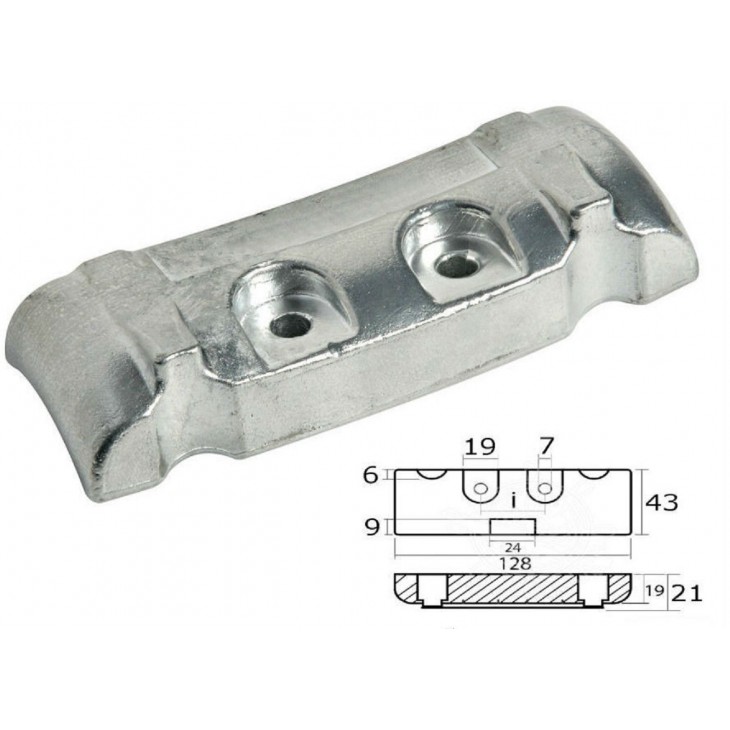 ANODE PLAQUE POUR MERCURY VERADO