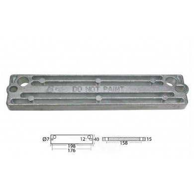 25 - 300 CV ANODO PER TOHATSU MERCURY SUZUKI  EVINRUDE JOHNSON