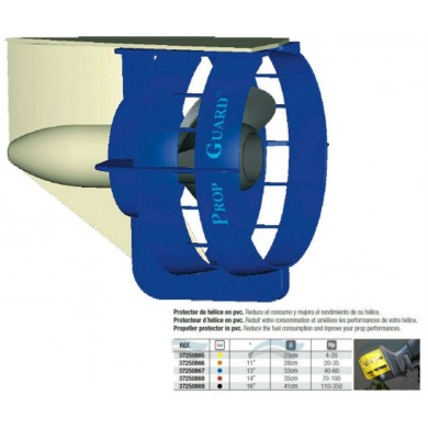 40 - 65 HP PROPELLER GUARD PROP GUARD TM 13" BLUE