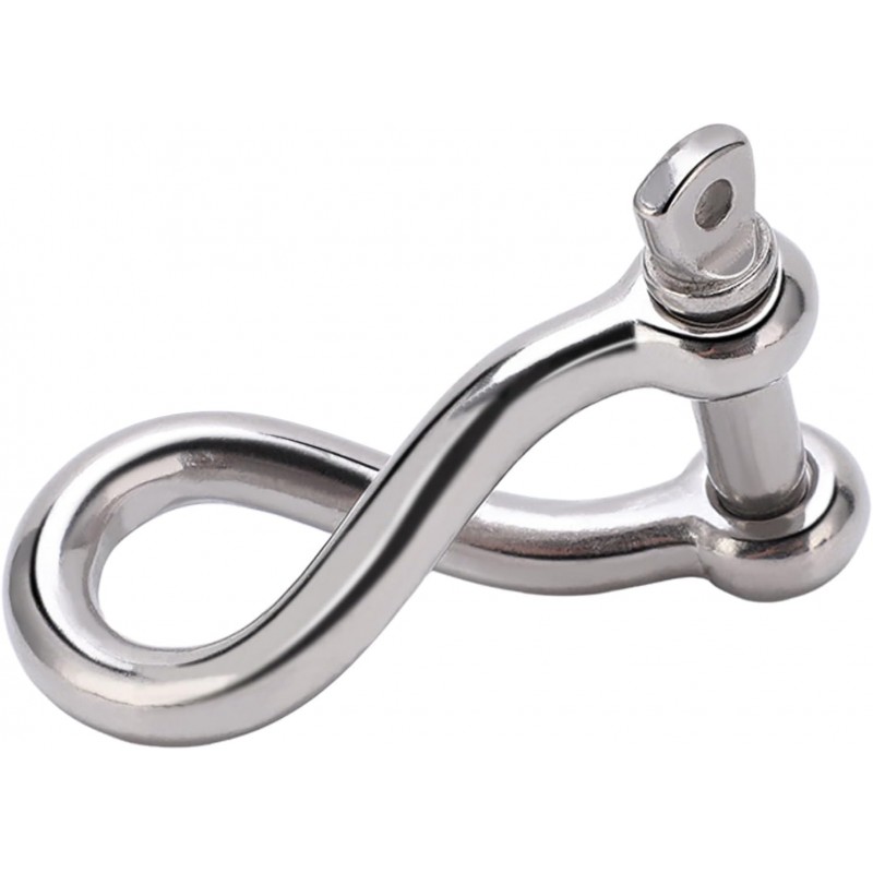 TWISTED STAINLESS STEEL SHACKLE