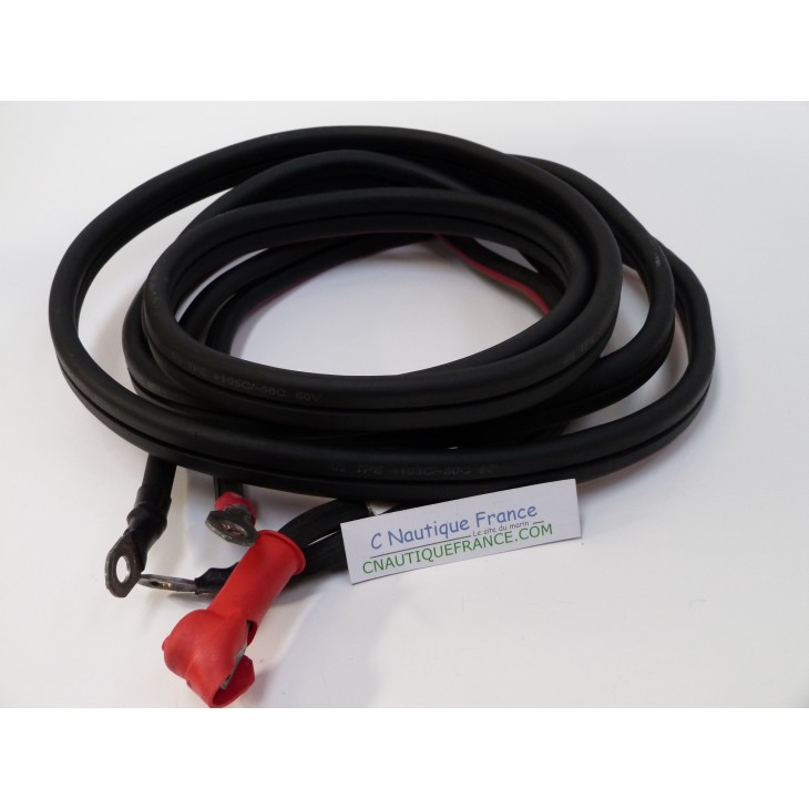 PAIRE CABLES BATTERIE - DEMARREUR MOTEUR HORS-BORD