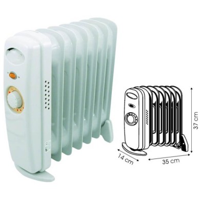 RADIATEUR A BAIN D'HUILE BATEAU ET CAMPING CAR 700W