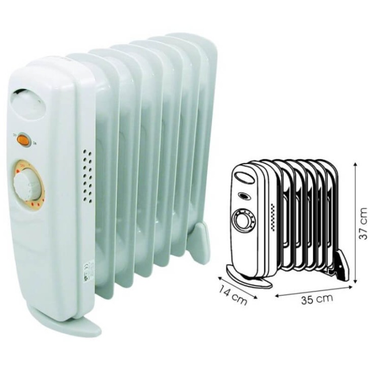 RADIATEUR A BAIN D'HUILE BATEAU ET CAMPING CAR 700W