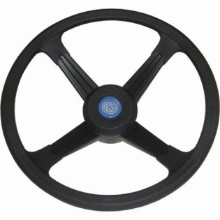 BLACK NYLON STEERING WHEEL 4 SPOKES ø 320 mm