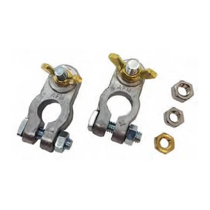 COPPIA DI MORSETTI BATTERIA IN PLOMBO