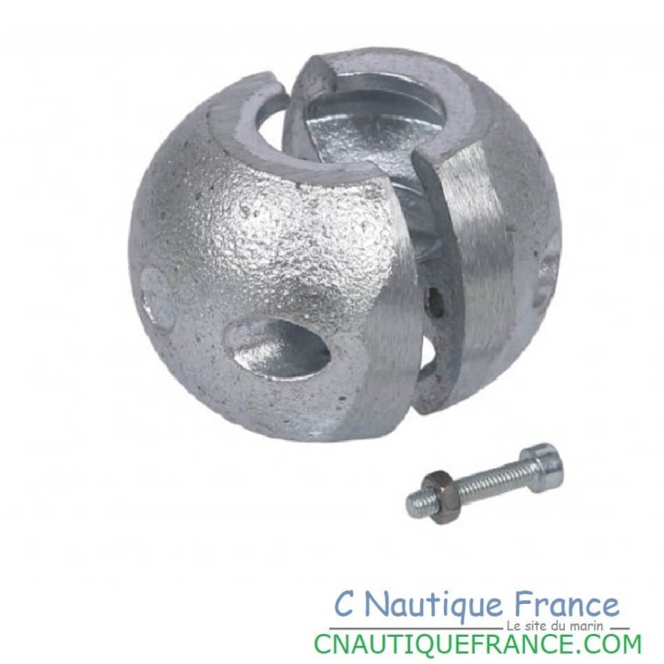 ANODO A NOCE ZINCO PER LINEA D'ALBERO ø 22 MM