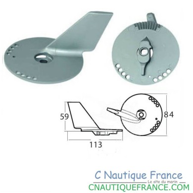 DF60 DF140 ZINC SKEG ANODE FOR 60 - 140 HP 4S SUZUKI 90J