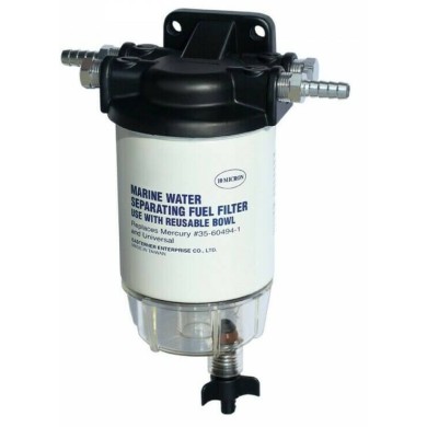 Compact fuel filter with transparent sediment bowl 115 l/h