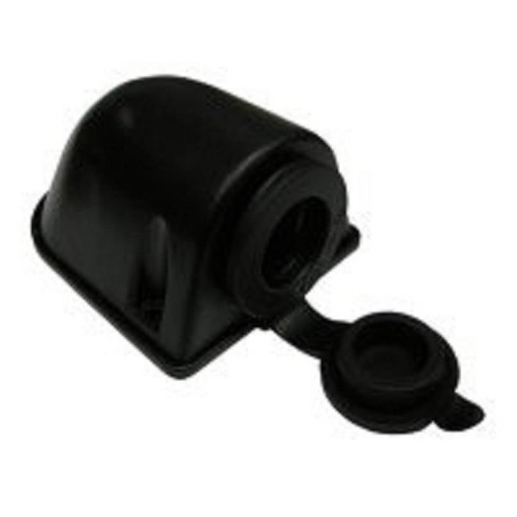 BLACK SURFACE MOUNT CIGARETTE LIGHTER SOCKET