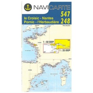 LE CROISIC - NANTES - PORNIC - L'HERBAUDIÈRE - CARTA NAUTICA 547 - 248