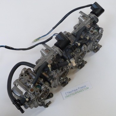 RAMPE CARBURATEURS 50CV T50 F50 YAMAHA MERCURY 62Y MOTEUR HORS BORD OCCASION