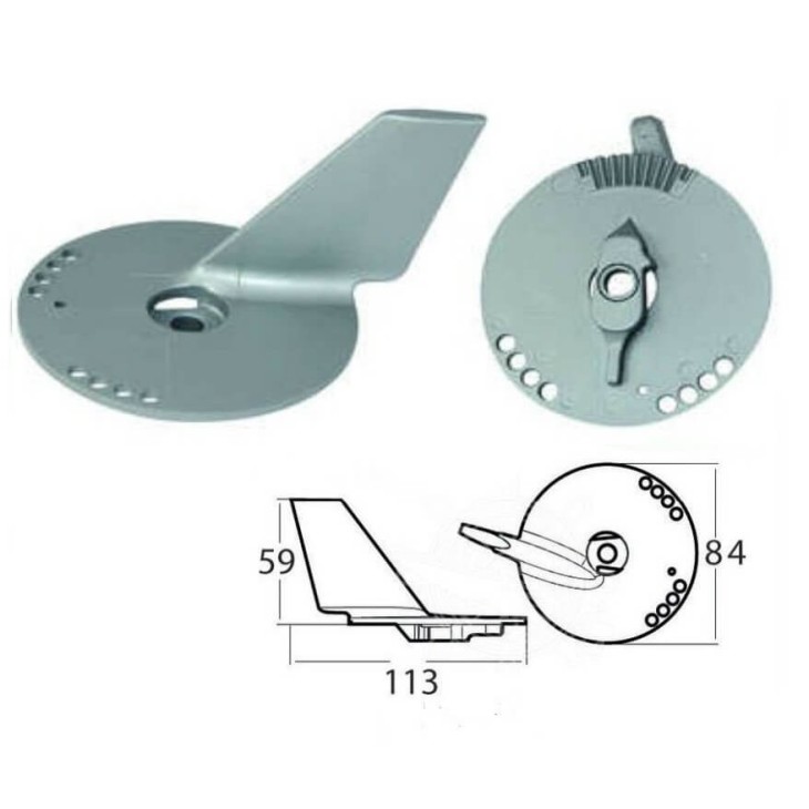 ANODE DERIVE 60 - 140 CV 4T POUR SUZUKI ZINC 90J DF60 DF140