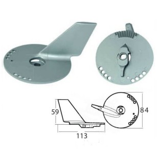 DF60 DF140 ANODO PINNA CARENATURE ZINCO PER 60 - 140 CV 4T SUZUKI 90J