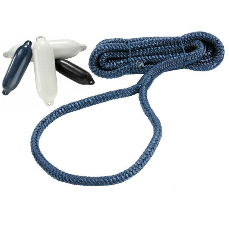 Bout pour pare-battage avec oeillet - ø 10 mm - bleu