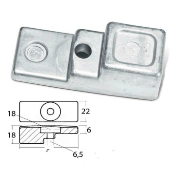 DF60 DF140 ANODE ZINC FOR 60 - 140 HP SUZUKI