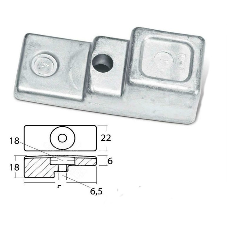 DF60 DF140 ANODO ZINCO PER 60 - 140 CV SUZUKI