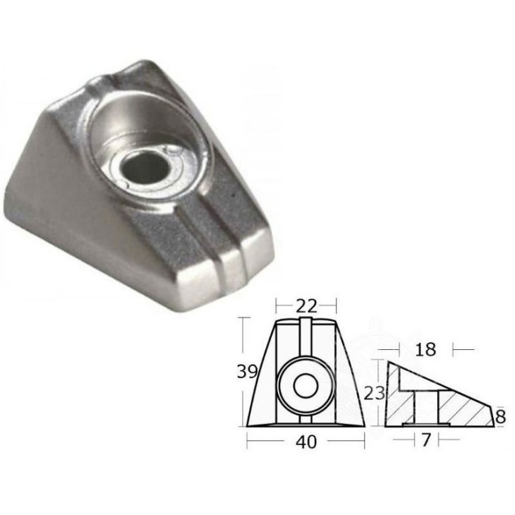 ANODE POUR 5 CV 4T JOHNSON EVINRUDE