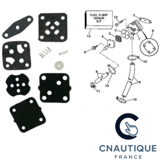 2.5 - 15 CV POMPA BENZINA PER JOHNSON EVINRUDE 393088