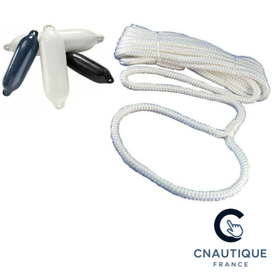 ø 8 mm 1.5m LINE FOR FENDERS SPLICED-EYE WHITE