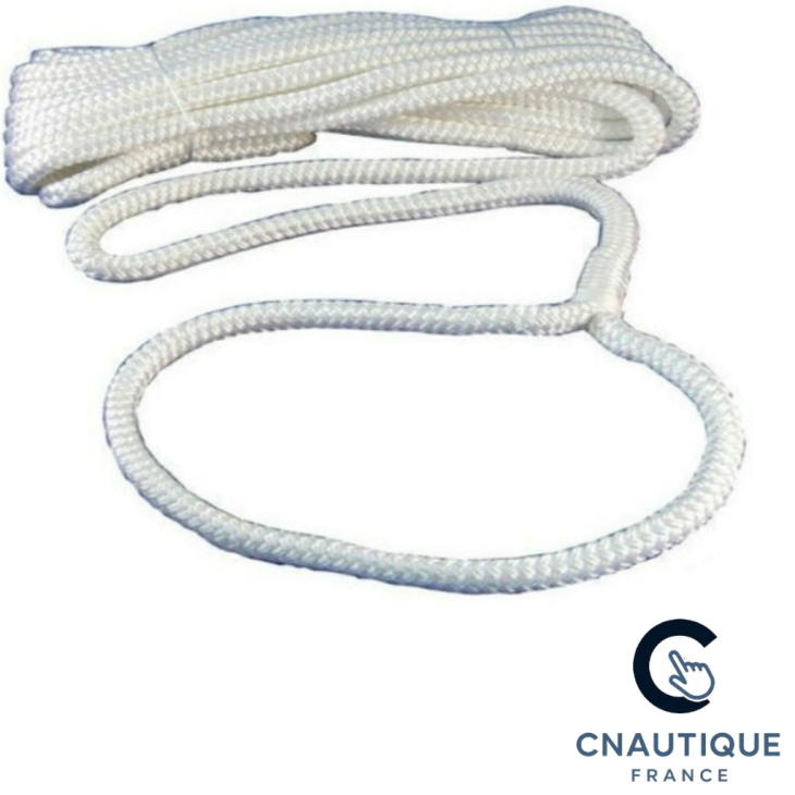 ø 14 mm - 9 m - White - Rope - Mooring line with eye.