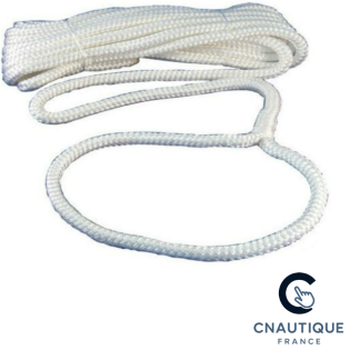 ø 14 mm - 9 m - Bianco - Corda - Cavo di ormeggio con occhiello.